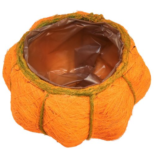 položky Dekorácia na kvetináč s tekvicou oranžovo-žltozelený sisal Ø21cm V12cm