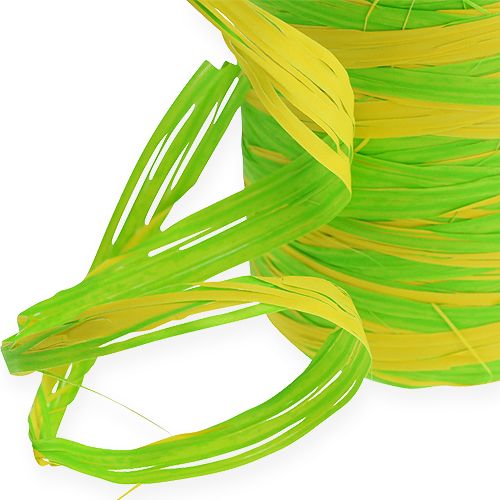 položky Rafiová stuha dvojfarebná zeleno-žltá 200m