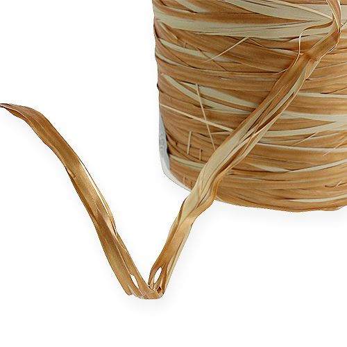 Floristik24 Rafiová stuha bicolor zlatá krémová 200m