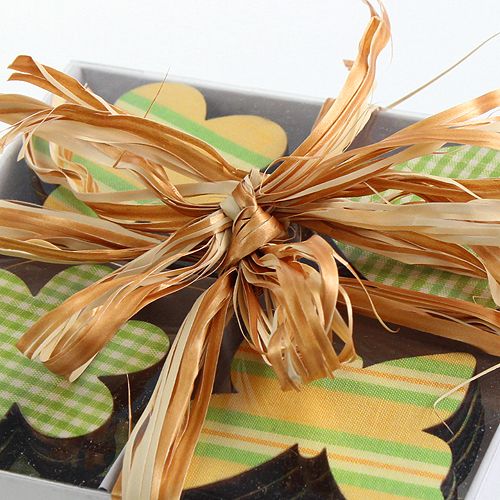 Floristik24 Rafiová stuha bicolor zlatá krémová 200m