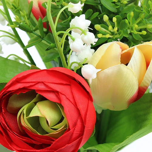 položky Ranunculus bouquet Tulipánová kytica červená