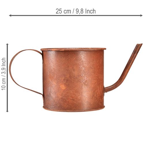 položky Hrdzavá dekoratívna krhlica, mini kvetináč, kovová, Ø10cm, V9cm