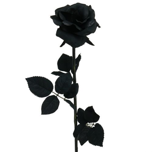 položky Kvet ruže hodváb čierny 63 cm