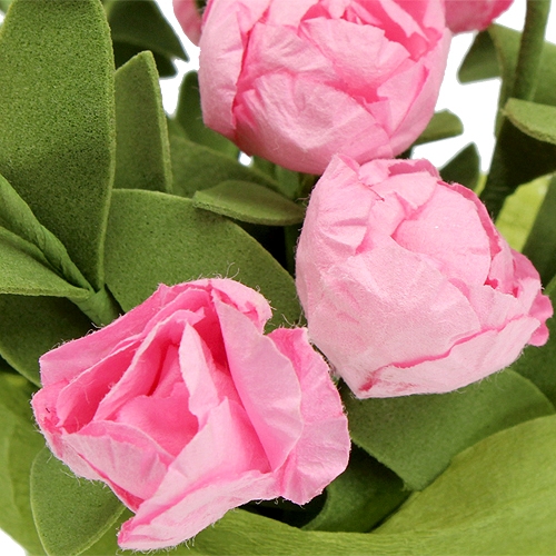 položky Stolová dekorácia miniruže v ružovej farbe 16cm