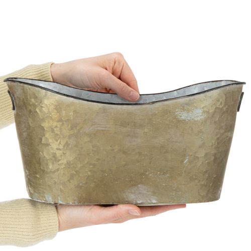 položky Sada kvetináčov a vaní, medená/biela, D 32,5 cm/36,5 cm/41,5 cm