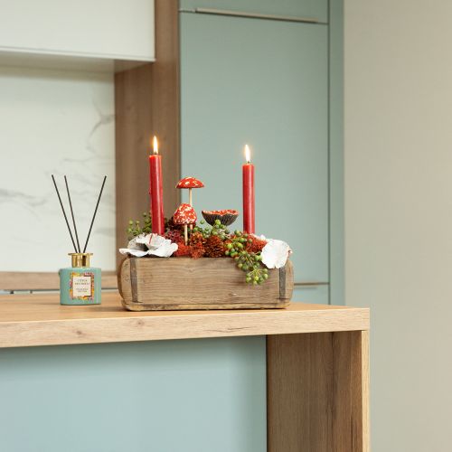 položky Kužeľové sviečky Červené sviečky Vianočná dekorácia Ø21/170mm 6 ks