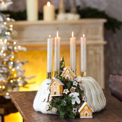 položky Vianočné ozdobné sušienky v tvare hviezdy, 24 kusov, slávnostná dekorácia stola, sušienky v tvare hviezdy, vzhľad práškového cukru, ozdobné hviezdy z polyresinu cca 6 cm