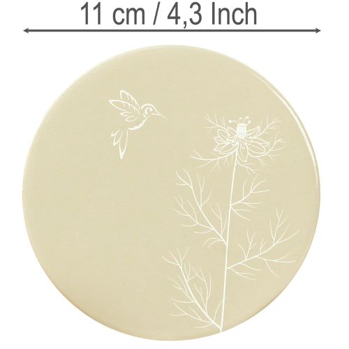 položky Stolové podložky Spring Bird Hnedá Biela Ø11cm 6 ks