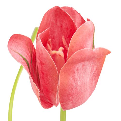 položky Tulipán umelý kvet červený, oranžový umelý jarný kvet V67cm
