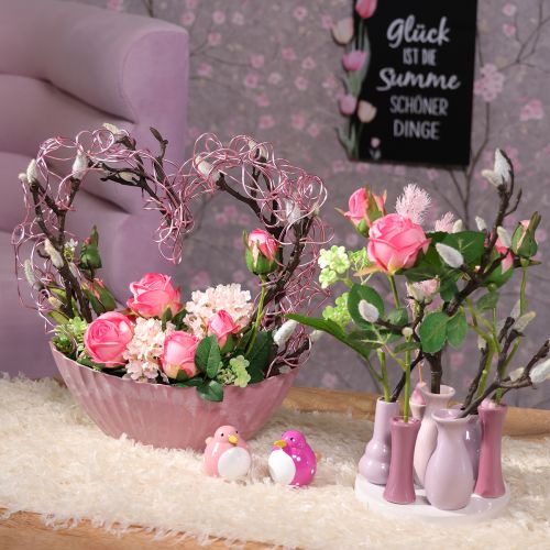 položky Dekoratívna figúrka vtáka, roztomilý a farebný dizajn do obývačky, 6 cm, 6 kusov