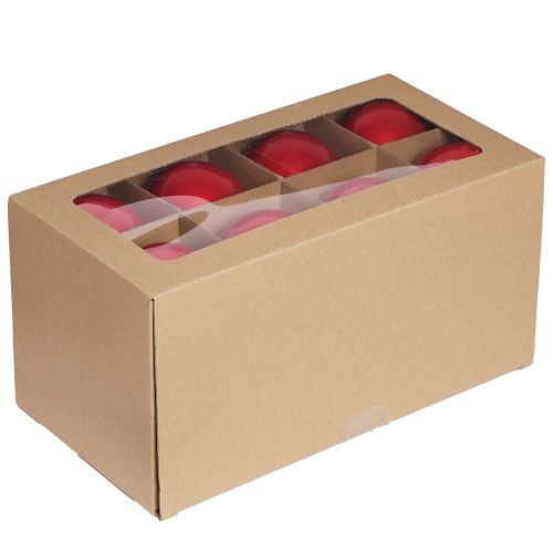 položky Vianočné gule červené lesklé sklenené gule stromček Ø7,5cm 12 ks