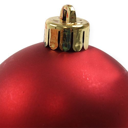 položky Vianočná guľa plastová červená Ø6cm 12ks