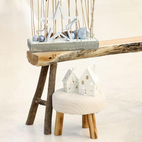 položky Lampášová keramická dekorácia na stôl Adventná biela V18cm