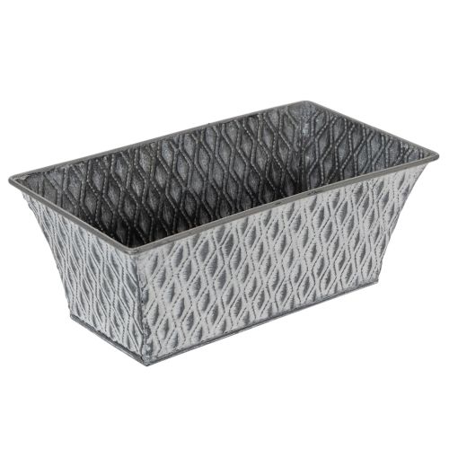 Zinková miska s diamantovým vzorom 22 cm × 12 cm