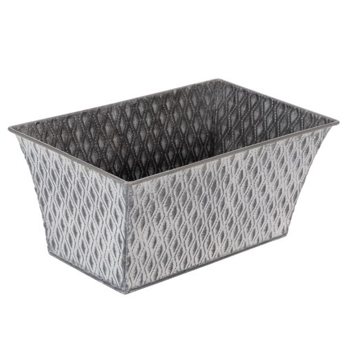 Zinková miska s diamantovým vzorom, 26 cm x 15,5 cm kúpiť | Floristik24.sk