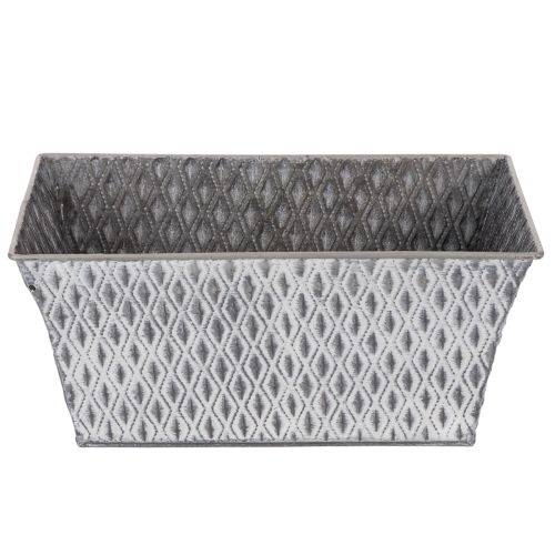 Zinková miska s diamantovým vzorom, 26 cm x 15,5 cm | Floristik24.sk