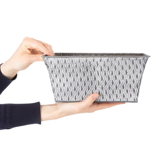 Zinková miska s diamantovým vzorom, 26 cm x 15,5 cm | Floristik24.sk