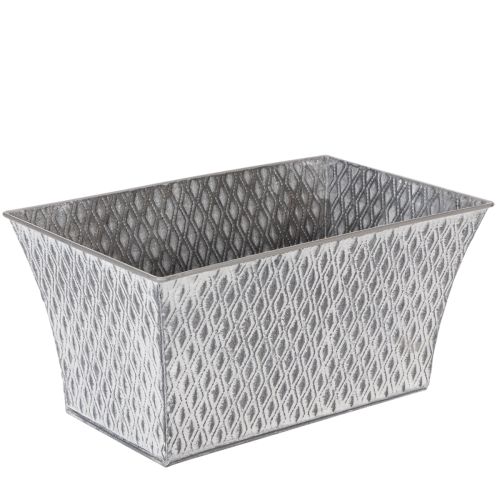 Zinková miska s diamantovým vzorom 30 cm × 18 cm V 15 cm kúpiť | Floristik24.sk