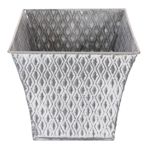 Zinková miska s diamantovým vzorom 30 cm × 18 cm V 15 cm | Floristik24.sk