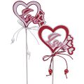 Floristik24 Kvetinová zátka deko zátka &quot;Love&quot; Valentínska 25,5cm 16ks
