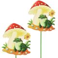 Floristik24 Ozdobné zátky drevené kvetinové zátky dekorácia žaba 6,5cm 18ks