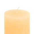 Floristik24 Sviečky Apricot Light Jednofarebné stĺpové sviečky 60×80mm 4ks