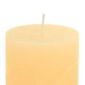 Floristik24 Sviečky marhuľová svetlá farba stĺpové sviečky 60×100mm 4ks
