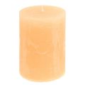Floristik24 Sviečky Marhuľové svetlé jednofarebné stĺpové sviečky 85×120 mm 2ks