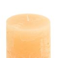Floristik24 Sviečky marhuľové svetlé stĺpové sviečky 85×150mm 2ks