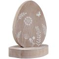 Floristik24 Stolová dekorácia drevená dekorácia Veľkonočné vajíčko drevený stojan na vajíčka 14,5cm 3 kusy