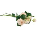 Floristik24 Umelé ruže krémové Umelé ruže Dry Look 53cm 3ks