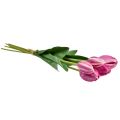 Floristik24 Ružové tulipány Dekorácia Real Touch Umelé kvety jar 49cm 5ks