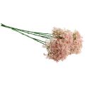 Floristik24 Ozdobný kvet Wild Allium umelý ružový 70cm 3ks
