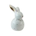 Floristik24 Veľkonočný zajačik ozdobné figúrky králiky s bodkovaným vzorom 13cm 2ks