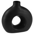 Floristik24 Váza Modern Ceramic Black Modern Oval 21×7×20cm