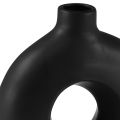 Floristik24 Váza Modern Ceramic Black Modern Oval 21×7×20cm