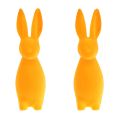 Floristik24 Veľkonočný zajačik oranžový vločkovaný veľkonočný zajačik 8x10x29cm 2ks