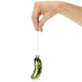 Sklenená vianočná uhorka, vianočná ozdoba na zavesenie, 7 cm, 4 kusy | Floristik24.sk