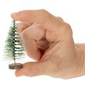 Umelé mini vianočné stromčeky ako vianočná dekorácia na stôl, pokryté snehom, 6 cm, 12 kusov | Floristik24.sk