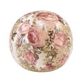 Floristik24 Keramická guľa s ružami keramická dekoratívna kamenina Ø9,5cm