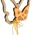 Floristik24 Kvetinová zátka motýľ dekoračná zátka drevená 8,5x7cm 12 kusov
