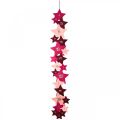 Floristik24 Adventný kalendár na naplnenie filcových hviezd ružová, červená H2m