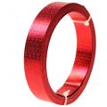 Floristik24 Hliníková páska plochý drôt červený 20mm 5m