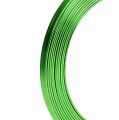 Floristik24 Hliníkový plochý drôt zelený 5 mm x 1 mm 2,5 m