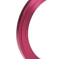 Floristik24 Hliníkový plochý drôt ružový 5 mm x 1 mm 2,5 m