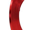 Floristik24 Hliníkový plochý drôt červený 5mm 10m