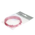 Floristik24 Hliníkový drôt 2mm ružový 3m