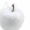Floristik24 Deco mini jablkové trblietky biele ozdoby na vianočný stromček Ø3,5cm 24ks