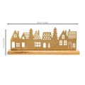 Adventná dekorácia silueta domčeka na drevenom podstavci 29 cm | Floristik24.sk