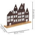 Dekorácia do radu domov, kovová s dreveným podstavcom, 30 cm | Floristik24.sk